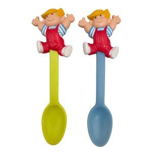 Dairy Queen Dennis the Menis Plastic Spoons Vintage 1996 Yellow & Blue